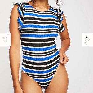 NWT Intimately by Free People Ruffle Shoulder Bodysuit $48 Medium